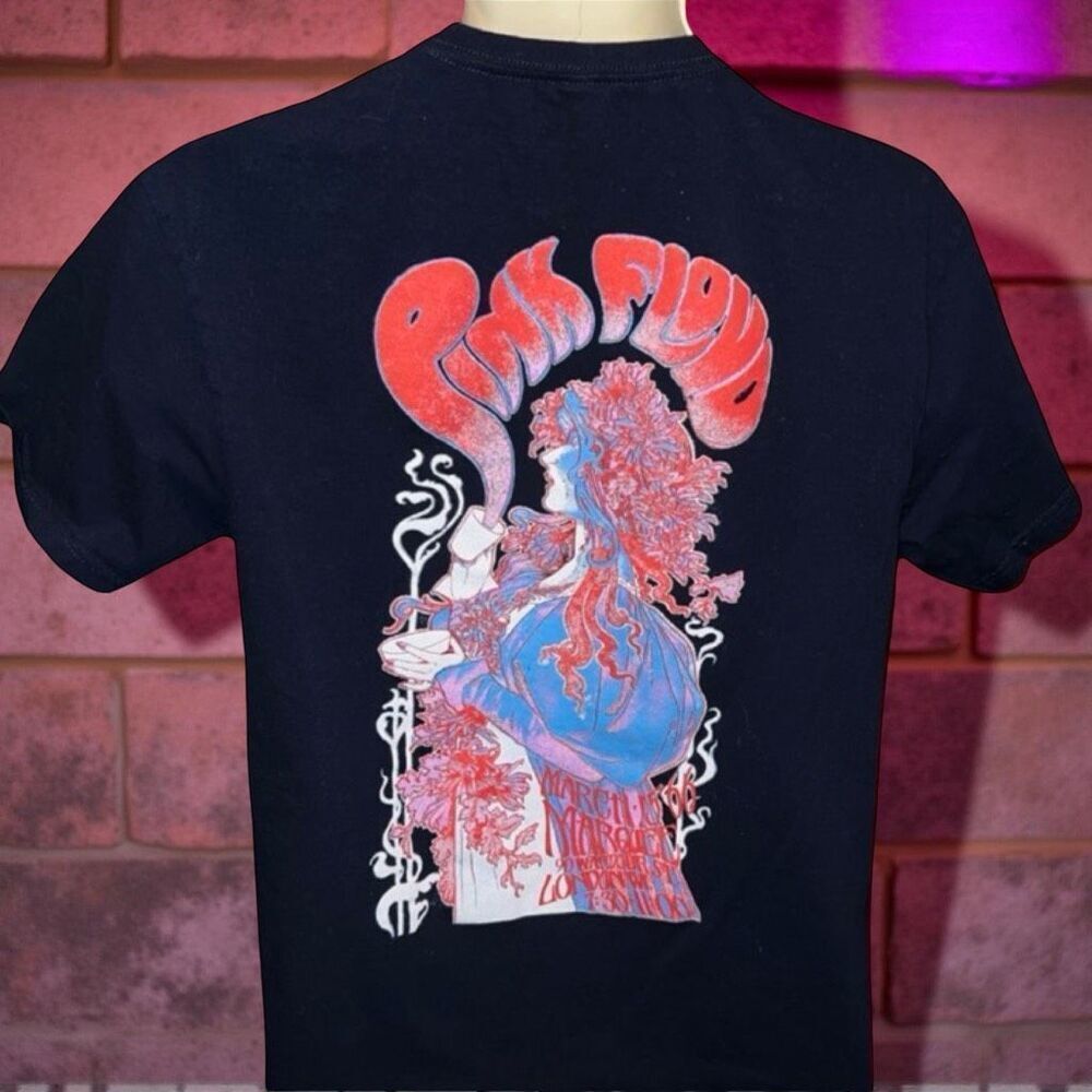 Retro Pink Floyd Bob Masse Studios Hippie London Marquee 1966 T Shirt Size Large